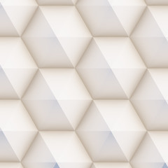 3D pattern made of white and beige geometric shapes, creative background or wallpaper surface made of light and shadow. Futuristic seamless decorative abstract texture design, simple graphic elements