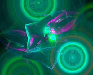 abstract digital fractal, fantasy design, disco