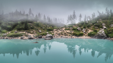 Lago di Sorapis in National Park Dolomites