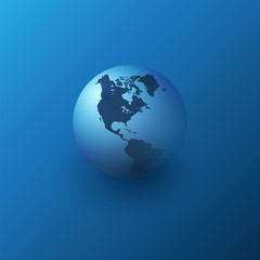 Earth Globe Design - Global Business, Technology, Globalisation Concept, Vector Template 