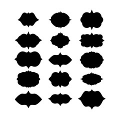 frames set.vector silhouette illustration isolated on white