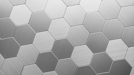Abstract hexagon geometry background. - Powered by Adobe