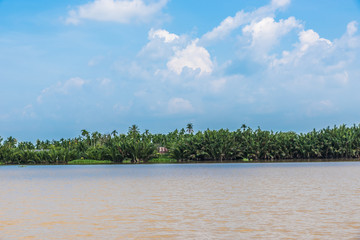 Landscape of the Bang Pakong River in Chachoengsao, Bangkok.