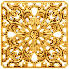 Gilded stucco, collection gold cartouche