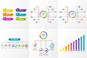 Set Of Infographics Elements Vector Design Template. Business Data Visualization Infographics Timeline with Marketing Icons most useful can be used for workflow, presentation, diagrams, reports