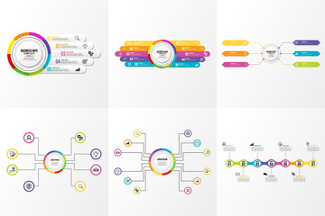 Set Of Infographics Elements Vector Design Template. Business Data Visualization Infographics Timeline with Marketing Icons most useful can be used for workflow, presentation, diagrams, reports