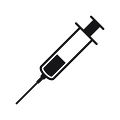 Fototapeta premium Syringe icon, hypodermic vector icon