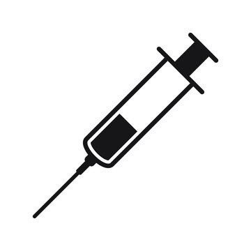 Syringe Icon, Hypodermic Vector Icon