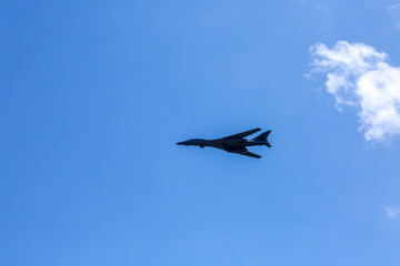 Fighting plane in military training Saber Strike in Latvia.