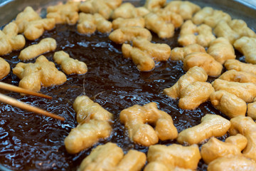 Chinese Donut or Chinese Bread stick.White Sugar Sponge Cake,oil-fried pastry,