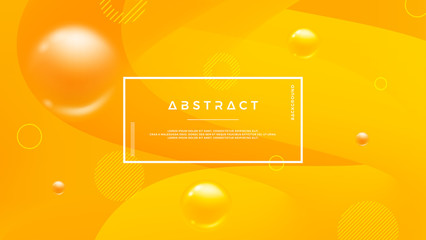 Orange abstract background with a dynamic liquid shape. Minimal fluid background for posters, placards, brochures, banners, web pages, headers, covers, and other. Eps10 vector background.