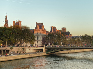 The Seine river and Paris cityhall - Paris, France
