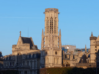 Belfry of Saint-Germain l'Auxerrois church - Paris, France