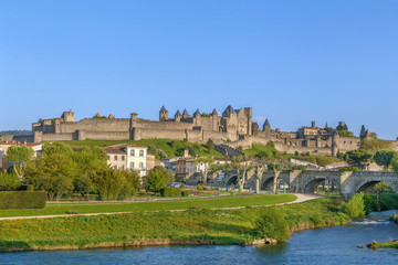 Fototapeta na wymiar Cite de Carcassonne, France