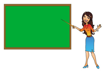 young lady  showing something