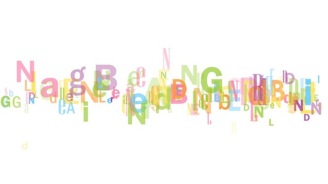 BLENDED LEARNING colorful kinetic type banner