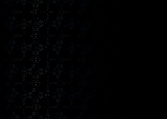 black abstract background with plant ornament