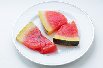 Salted watermelon, traditional dish of Russian and other Eastern European cuisines