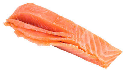 Fillet of trout isolated on white background