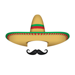 Sombrero - Mexican hat and mustache