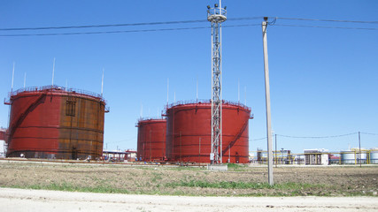 Tank the vertical steel. Capacities for storage of oil  products