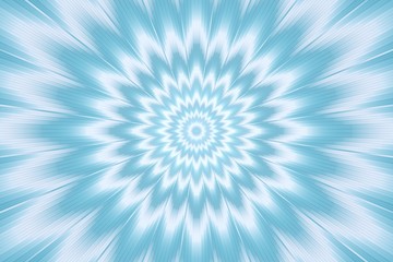 Obraz premium blue flower pattern floral kaleidoscope. style hypnotic.