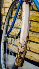 old bicycle wheel