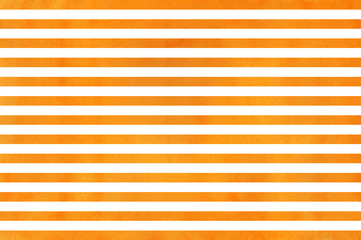 Watercolor orange striped background. Watercolor geometric pattern.