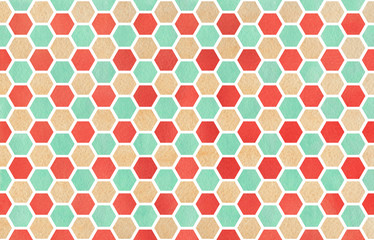 Watercolor geometrical comb pattern.