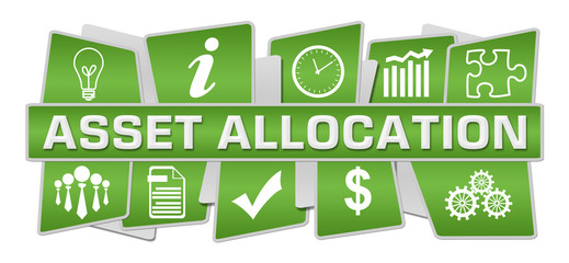 Asset Allocation Green Symbols Top Bottom 