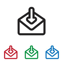 Mail download vector icon