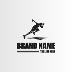Running Man silhouette Logo 