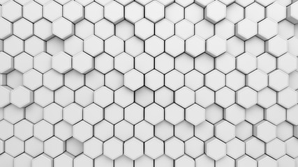 White Hexagon Structure Banner