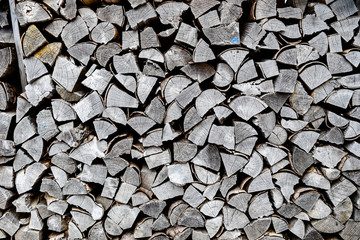 Texture of dried fireplace wood.