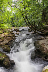 waterfall Saut des Cuves in Vosges mountain in France