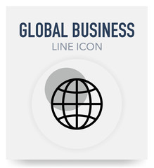 GLOBAL BUSINESS LINE ICON