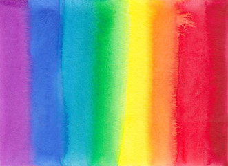 rainbow watercolor background stripe splash.illustration for wedding invitation, greeting or birthday ,banner, tag, label, logo and text.color like yellow,orange, red, blue, green, violet, pink, 