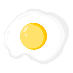 Vector scrambled egg is isolated on a white background