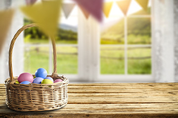 Table background and easter time 