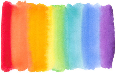 rainbow watercolor background stripe splash.illustration for wedding invitation, greeting or birthday ,banner, tag, label, logo and text.color like yellow,orange, red, blue, green, violet, pink, 