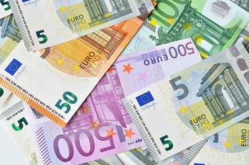euro banknotes background