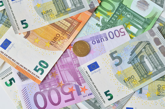 euro banknotes background