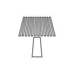 Table or desktop lamp for bedroom, office, living room isolated flat vector icon