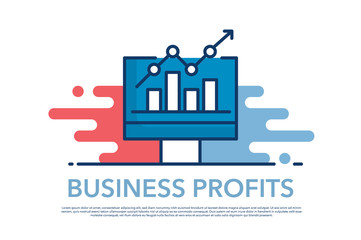 BUSINESS PROFITS ICON CONCEPT