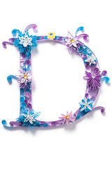 Frozen Christmas paper alphabet letter