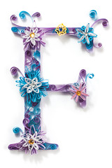 Frozen Christmas paper alphabet letter