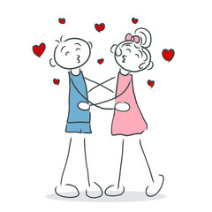 Junges verliebtes Paar küsst sich