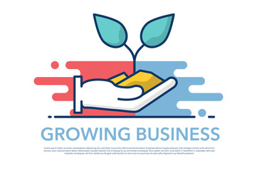 GROWING BUSINESS ICON CONCEPT