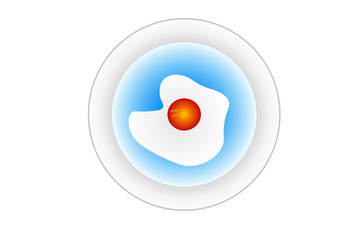 Food Egg on white plate - Icon 