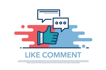 LIKE COMMENT ICON CONCEPT